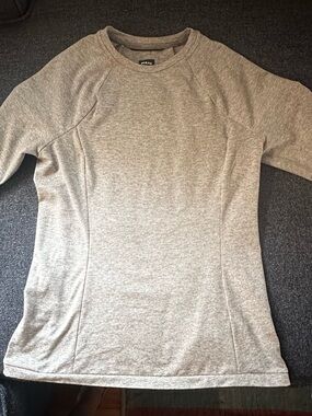 Prana Heather Gray Long Sleeve Performance Top